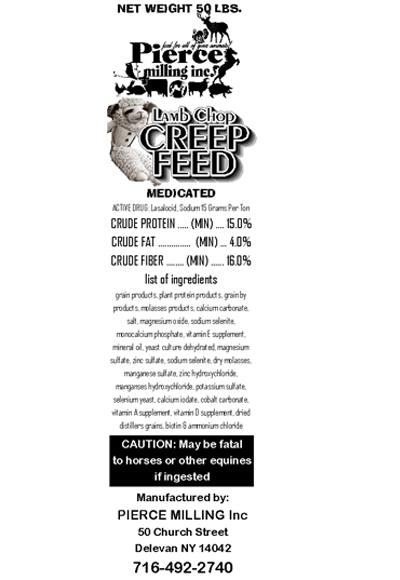 product tag for Lamb chop creep feed for lambs